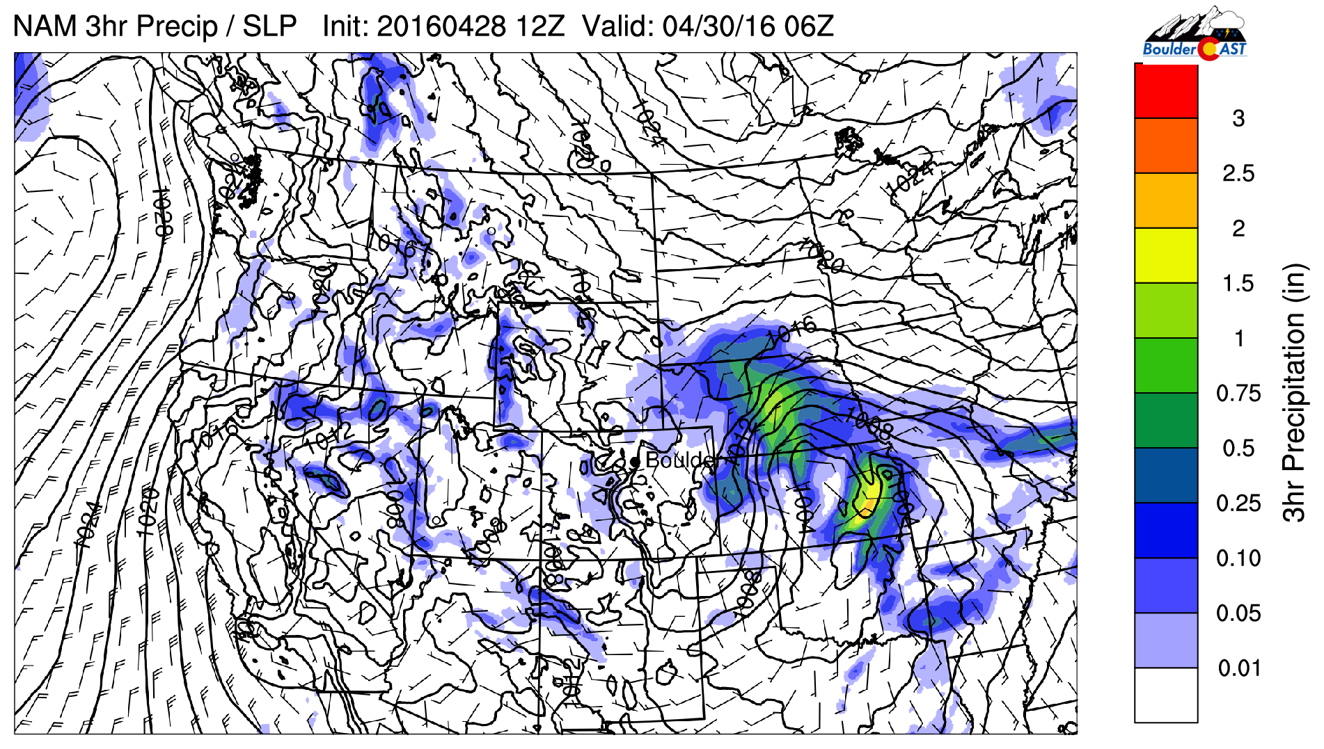 NAM precipitation for midnight Friday night showing a break in the action